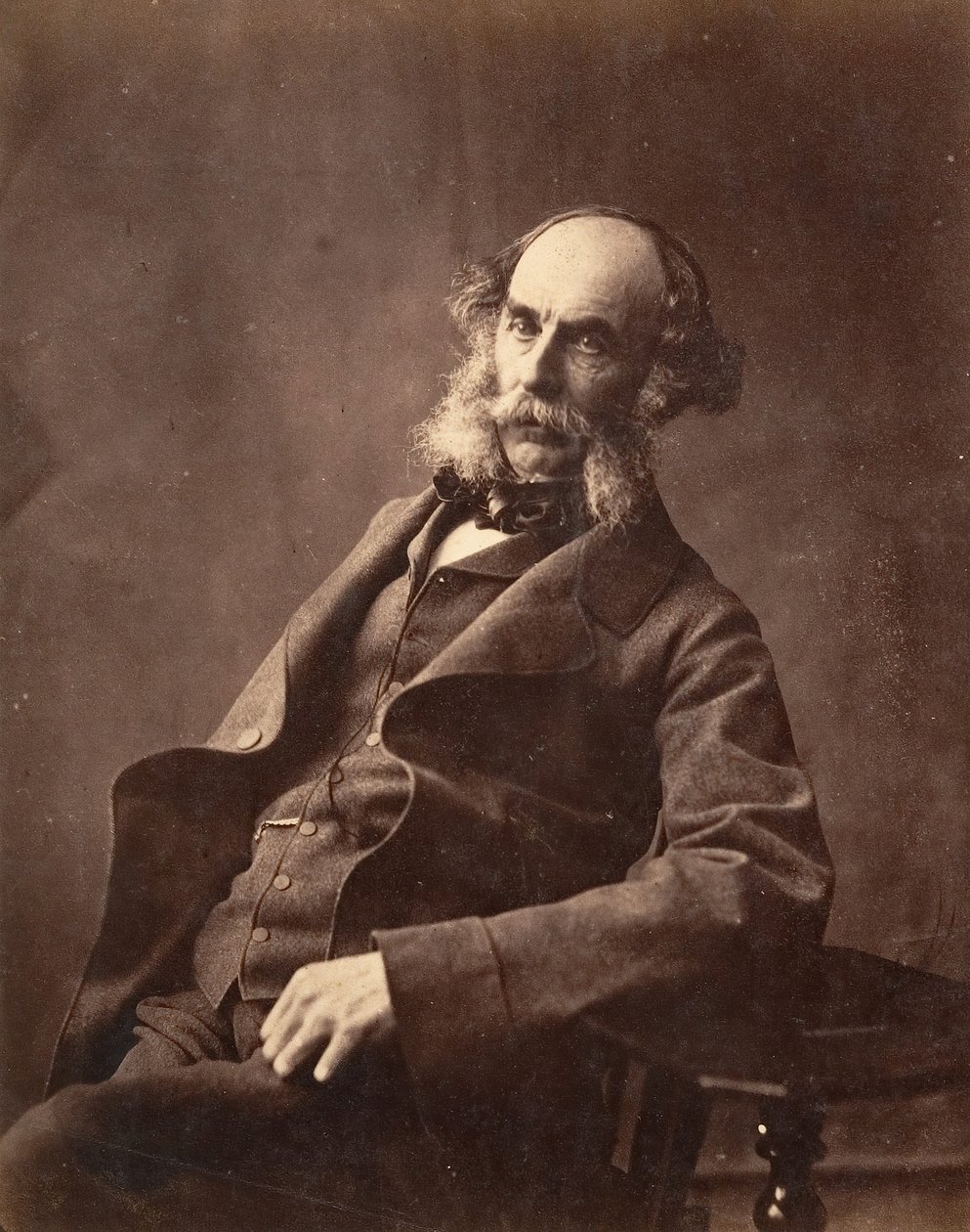 一个坐着的绅士的肖像，约1856-59。 作者 霍拉索·罗斯（Horatio Ross）