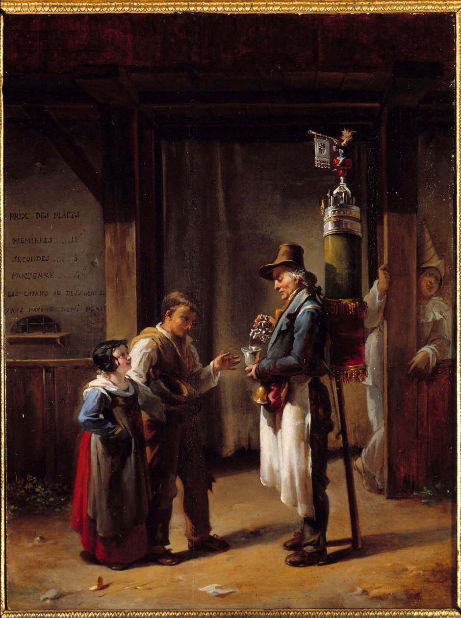 可可商人。 霍滕斯·莱科特 (Hortense Lecot) 的绘画（1809-1868） 作者 Hortense Lecot