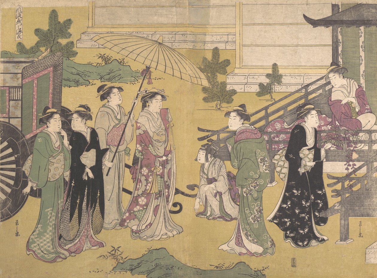 富士的乌拉哈，约1790年。 作者 细田英史