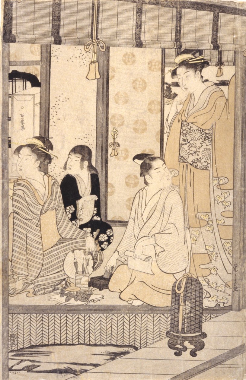 朝花夕拾（朝乡）（彩色木刻版画） 作者 细田英史