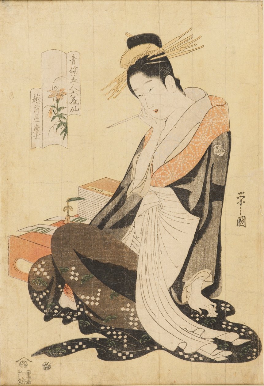 越前屋的宫女森越，约1794-1795年 作者 细田英史