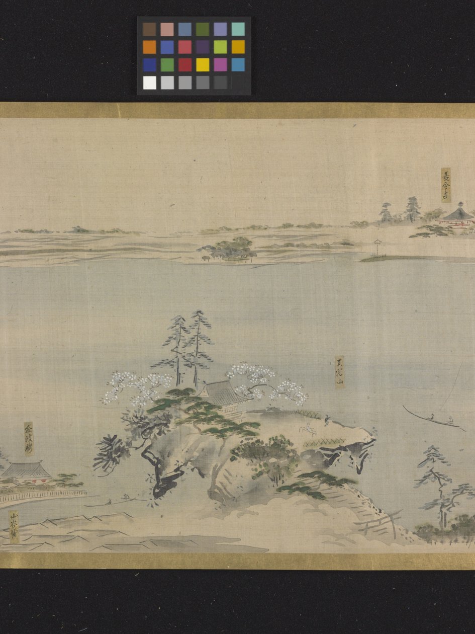 三福神出游（纸本水墨淡彩） 作者 细田英史