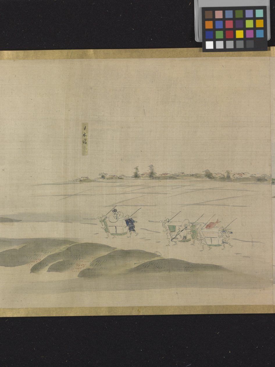 三福神出游（纸本水墨淡彩） 作者 细田英史