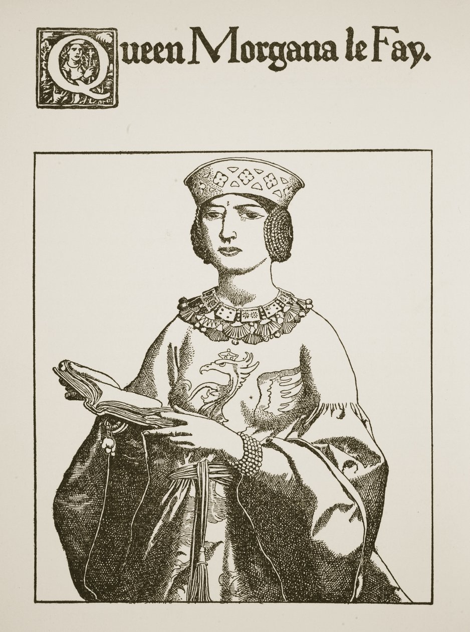 女王Morgana le Fay，1903年“亚瑟王及其骑士的故事”中的插图 作者 霍华德·派尔