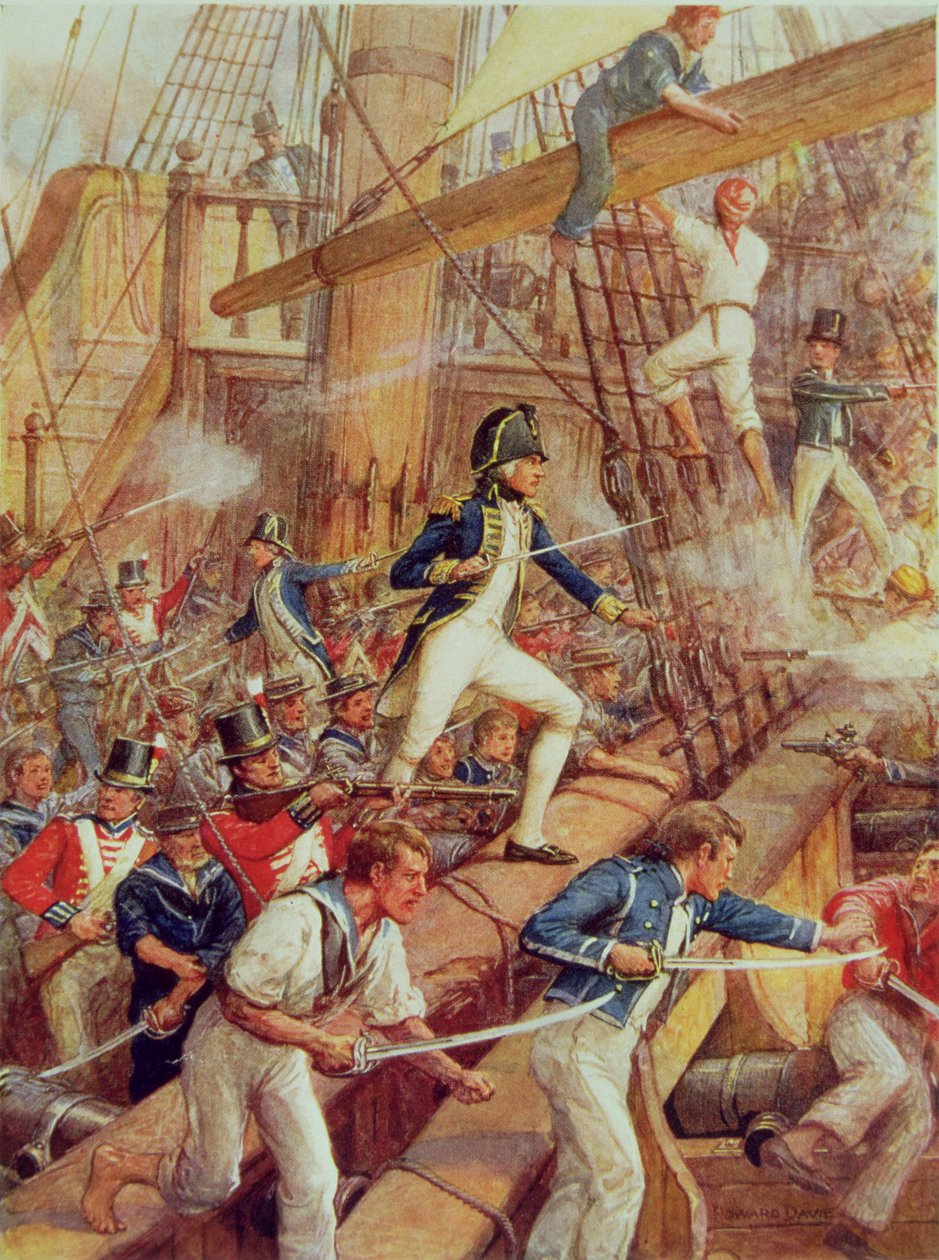 霍雷肖·纳尔逊（Horatio Nelson，1758-1805）登上“圣尼古拉斯”号 作者 霍华德戴维