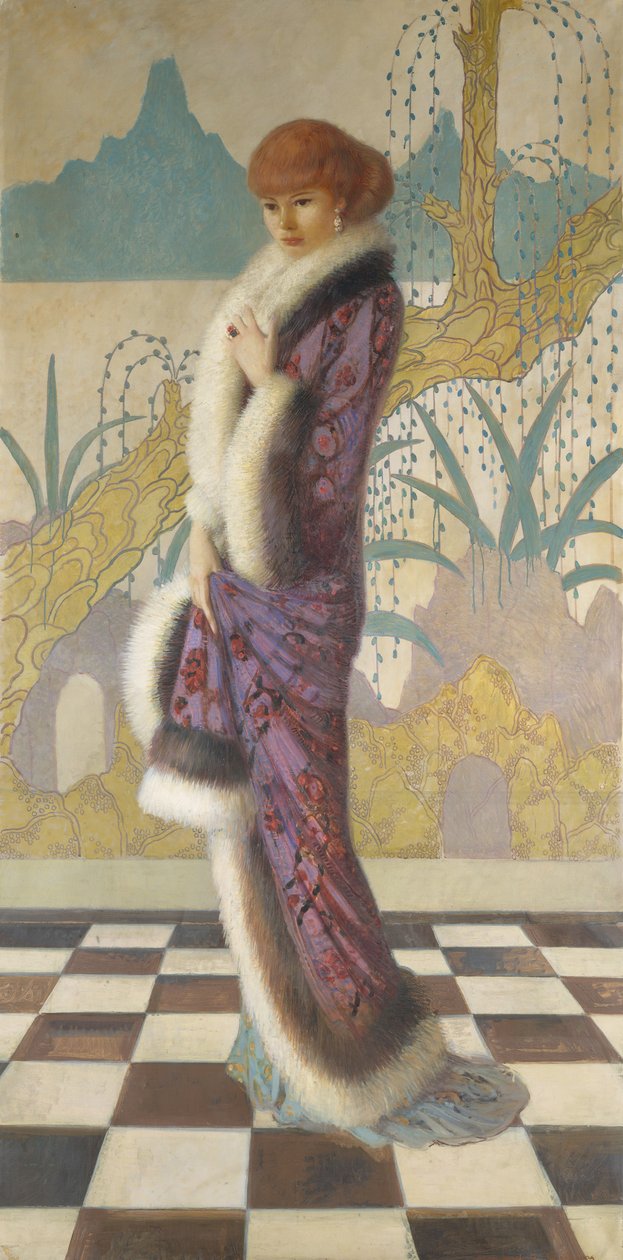 Ethel Cushing夫人，约1912-14年。 作者 霍华德·加德纳·库欣