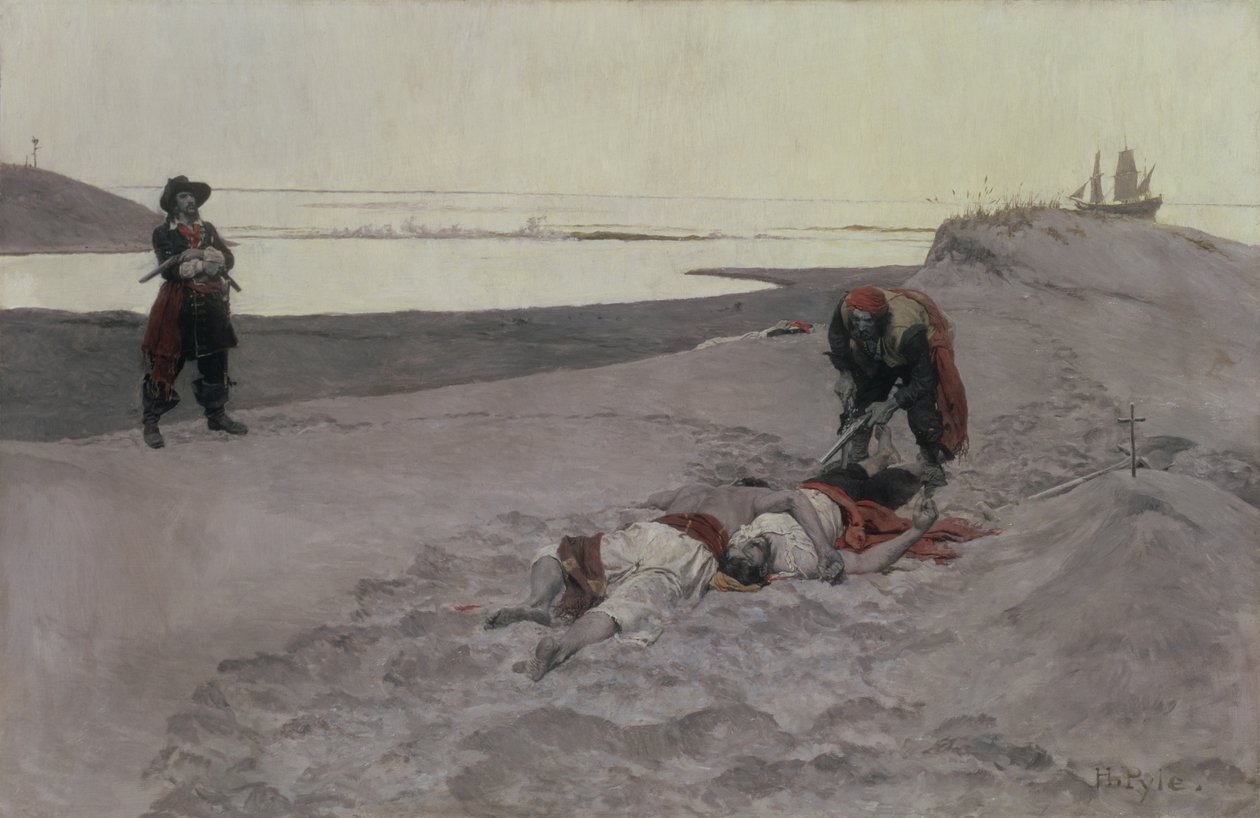 死人告诉没有故事，1899年（油画布上grisaille） 作者 霍华德·派尔