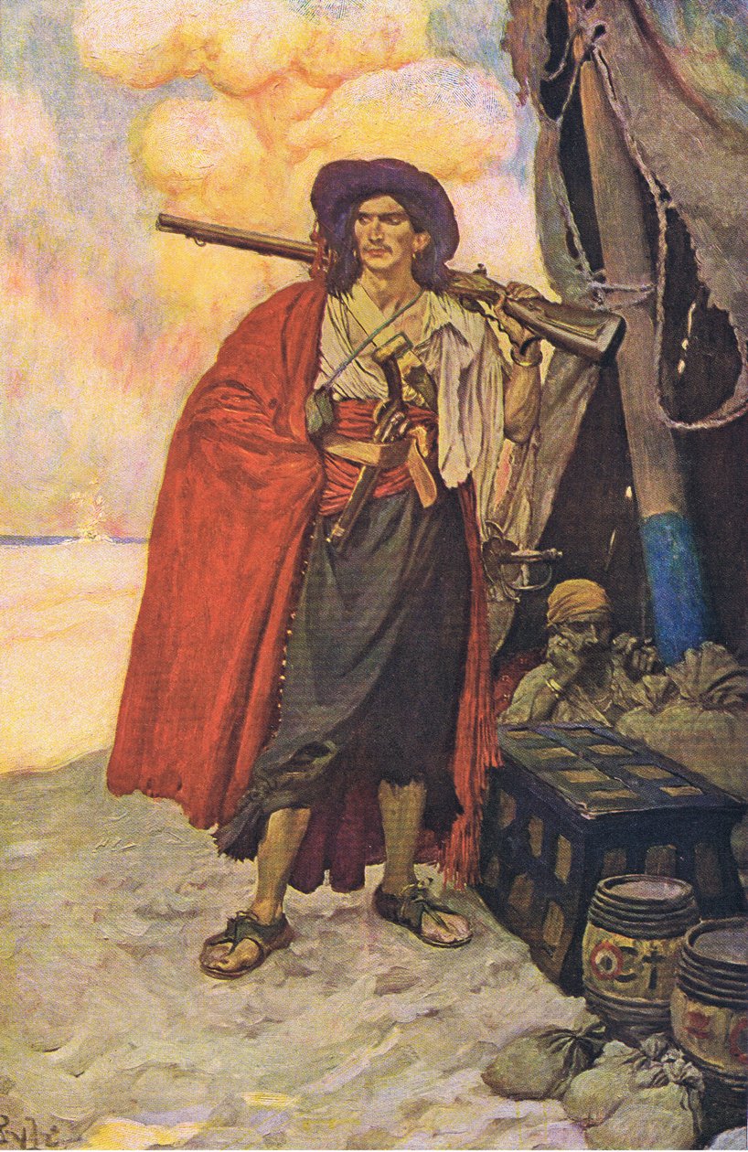 海盗是一个风景如画的家伙，来自Harper＆Bros出版的Howard Pyles Book of Pirates，1921年 作者 霍华德·派尔