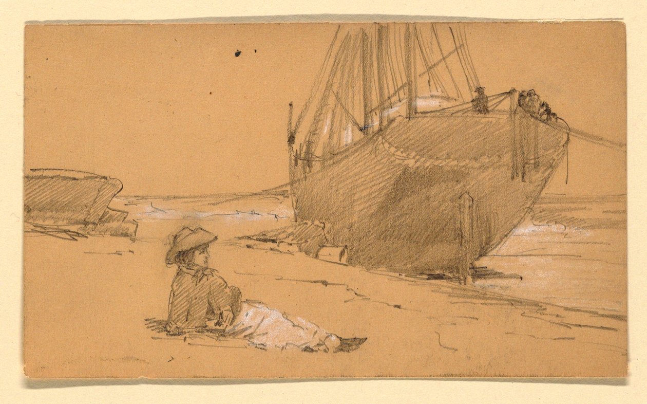 绘画，海岸，1884 年 作者 霍华德·拉塞尔·巴特勒