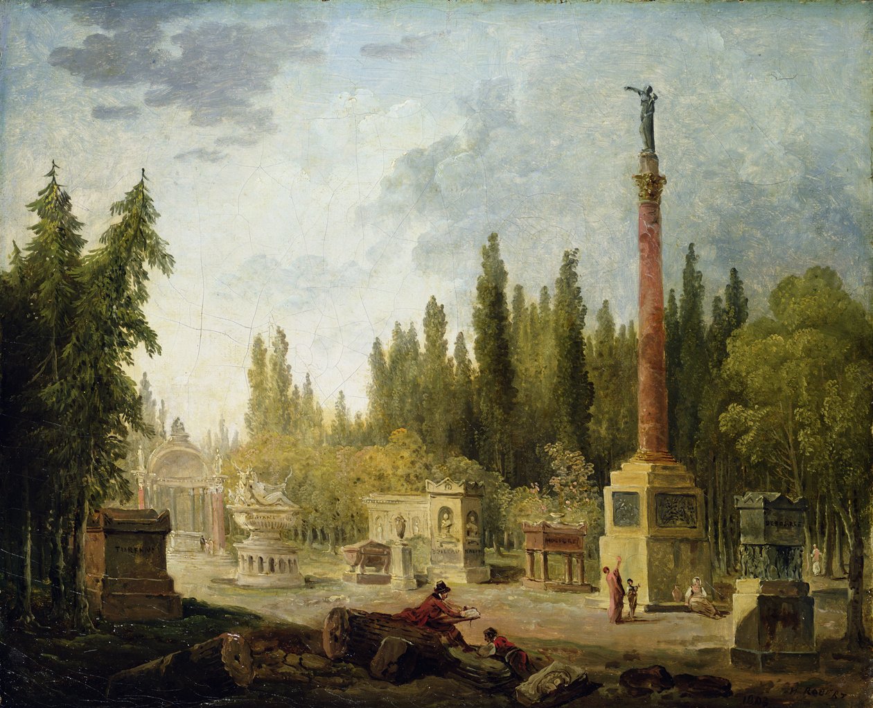法兰西纪念碑博物馆花园，1795-1808 作者 休伯特·罗伯特