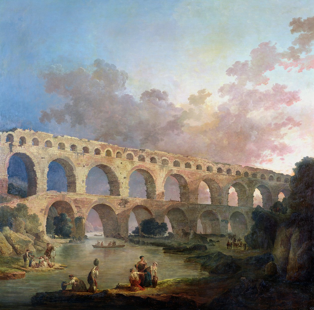 Pont du Gard，尼姆，1786年 作者 休伯特·罗伯特