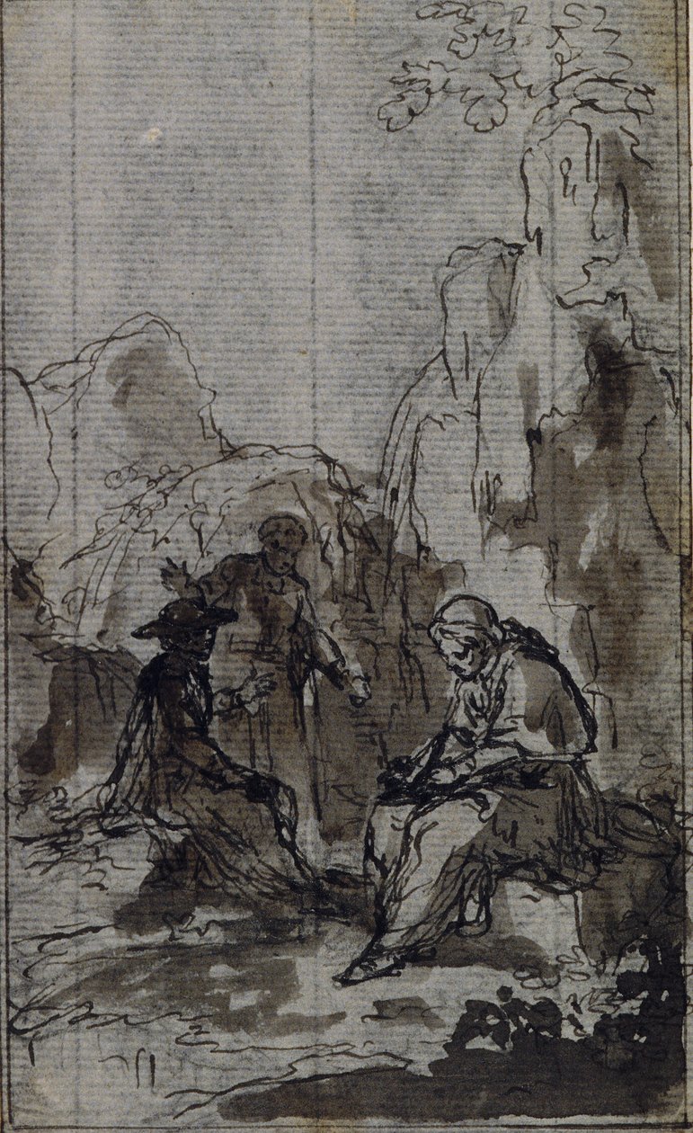 迪努瓦特神父的 "Vie du Venerable don Juan de Palafox "中的小插图研究，第 391 页。 作者 休伯特·弗朗索瓦·格雷夫洛
