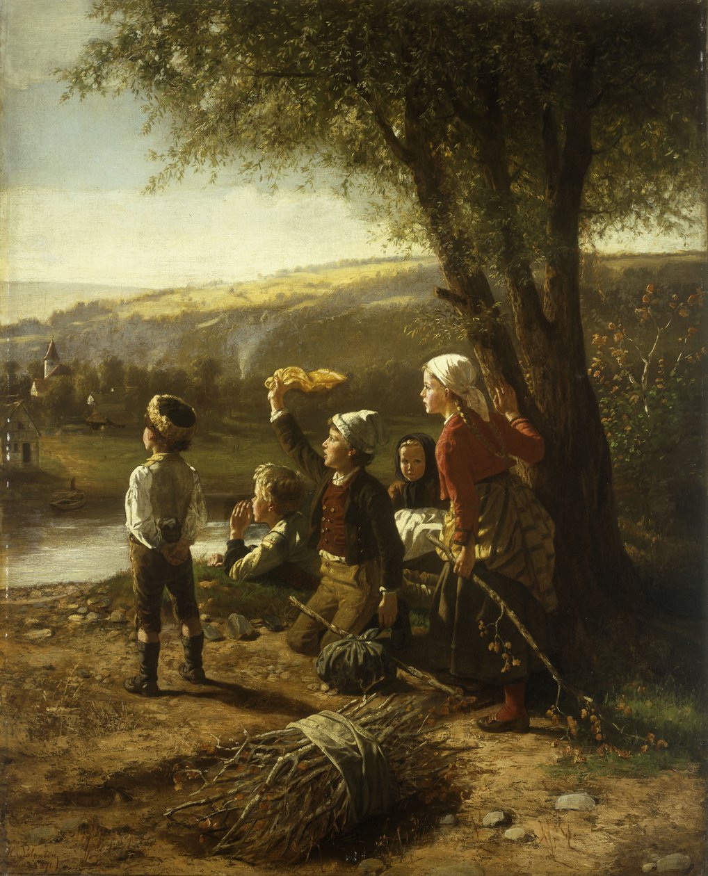 呼吁渡轮，1871年 作者 休伯特·萨伦汀（Hubert Salentin）
