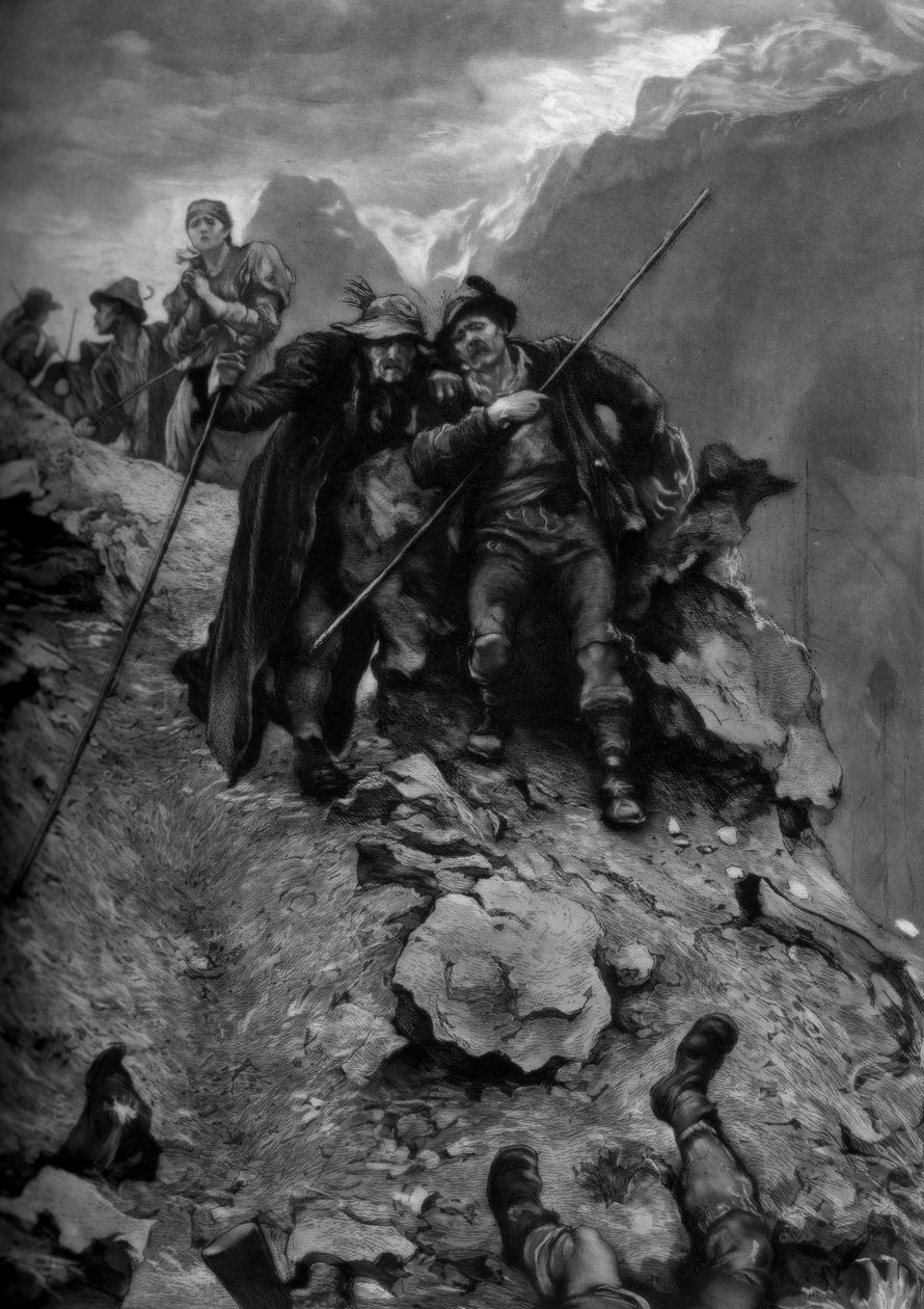 偷猎者的命运，1879年c1880-1882。 作者 休伯特·冯·赫科默
