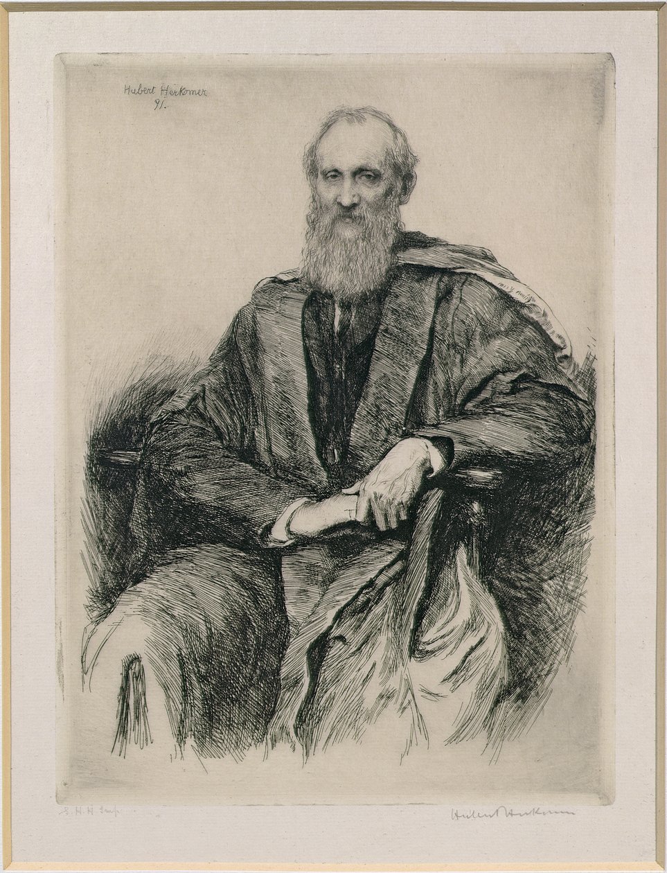 威廉·汤姆森，第一位男爵凯文（1824-1907）英国数学家和物理学家，1891年 作者 休伯特·冯·赫科默