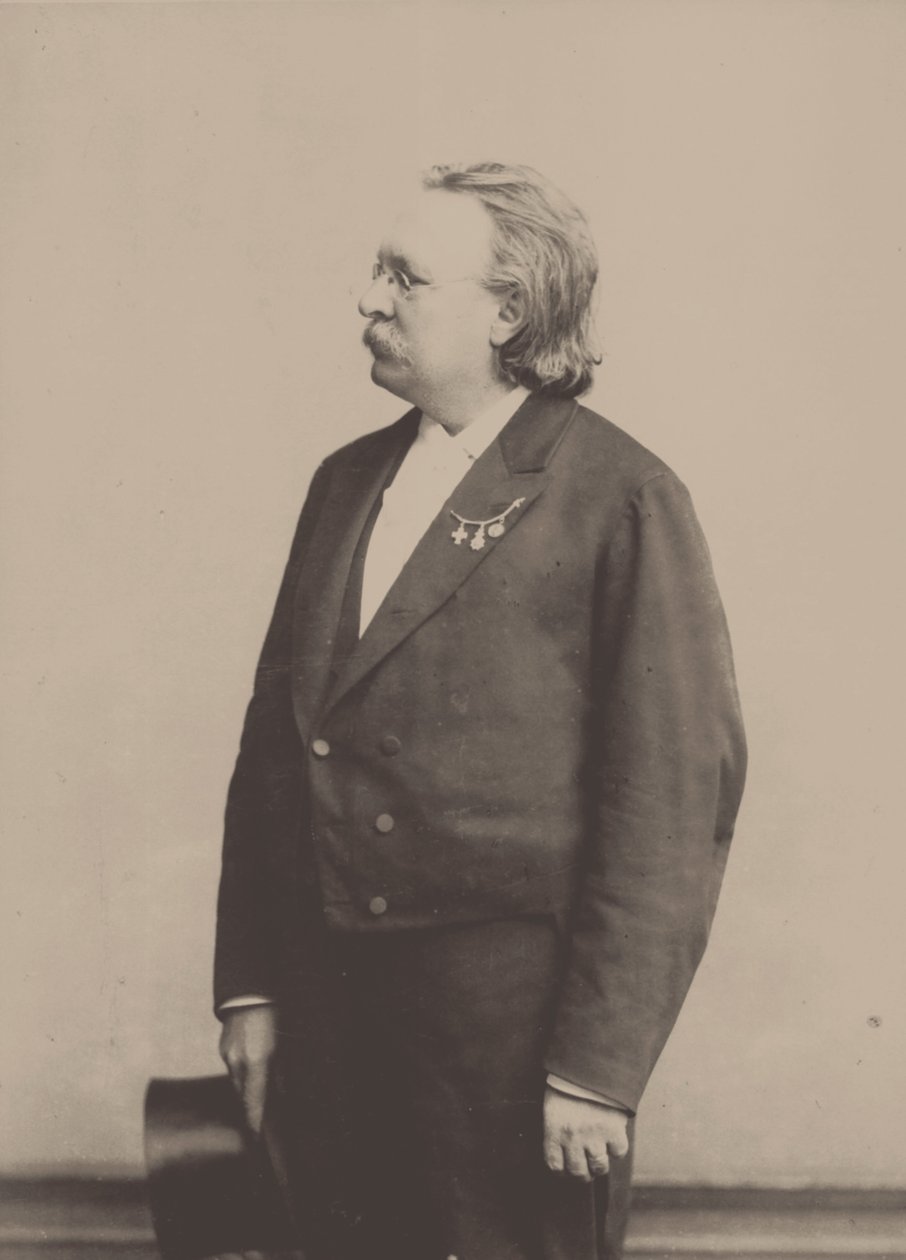 风琴家和作曲家埃德蒙·克雷奇默（Edmund Kretschmer）1830-1908年的肖像。 作者 霍弗特