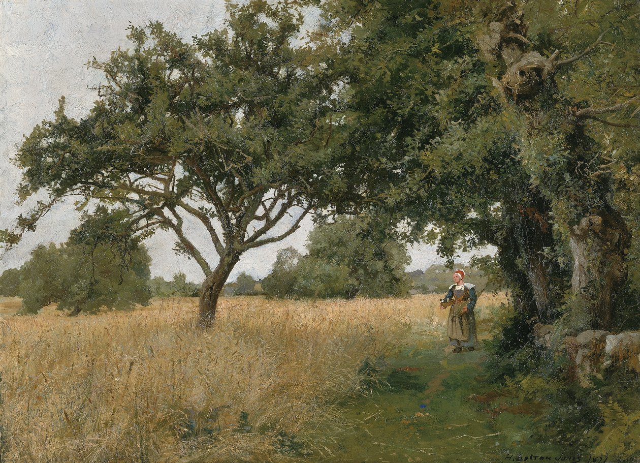 布列塔尼风景，1877年。 作者 休·博尔顿·琼斯