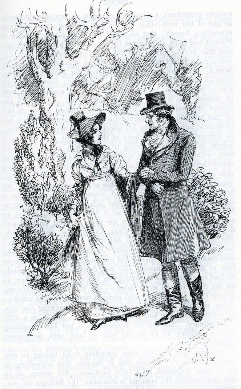 "Emma et Mr Knightley" (illustration) 作者 休·汤姆森