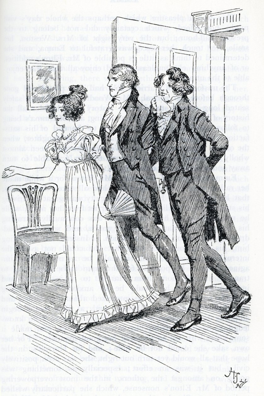 "Emma inviting Mr Elton to admire the portrait of Harriett" 作者 休·汤姆森
