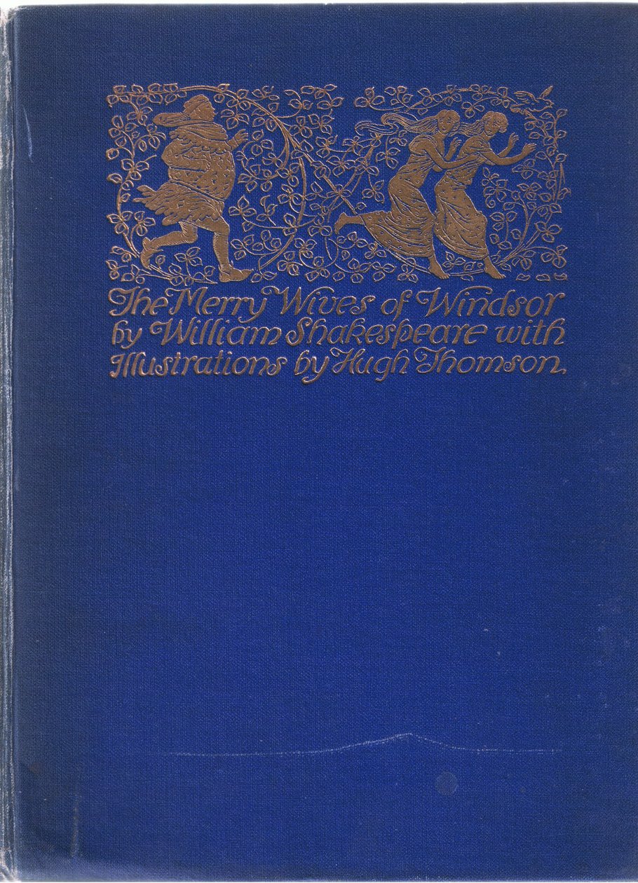 封面设计，插图来自温莎的快乐妻子，1910年 作者 休·汤姆森