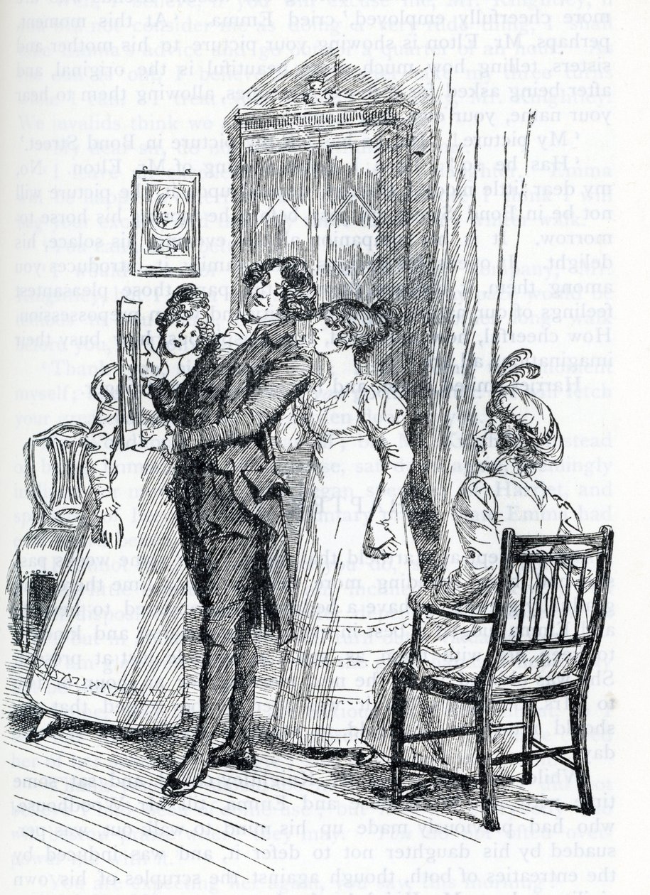 Illustration for "Emma" by Jane Austen (illustration) 作者 休·汤姆森