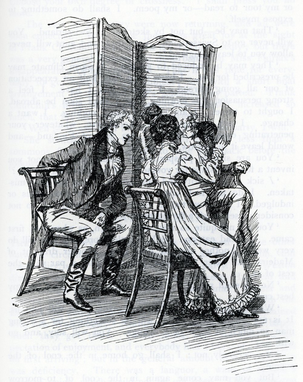 Illustration for "Emma" by Jane Austen. By Hugh Thomson (illustration) 作者 休·汤姆森