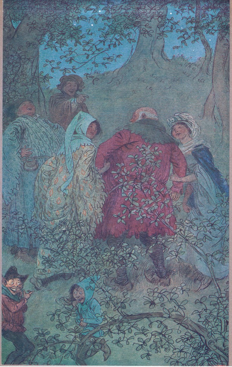 现在，好约翰爵士，你的温莎妻子的生活方式，1910年温莎的风流妻子的插图 作者 休·汤姆森