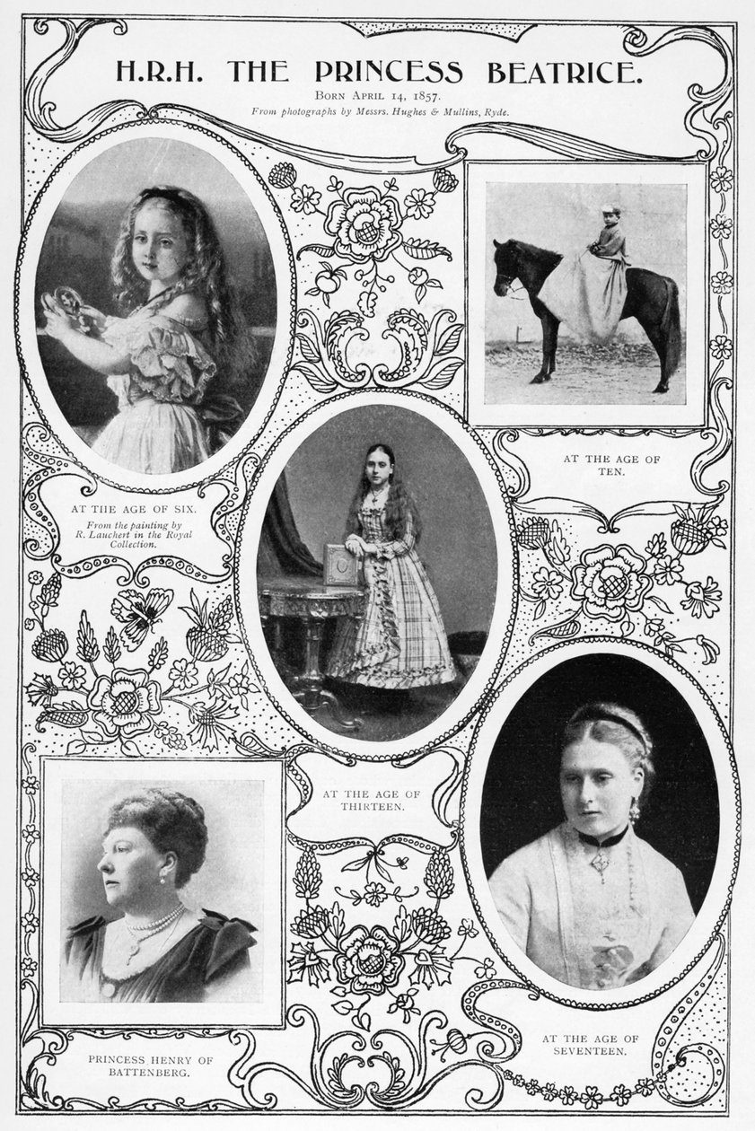 比阿特丽斯公主，维多利亚女王的最小的孩子，1901年。 作者 休斯和穆林斯