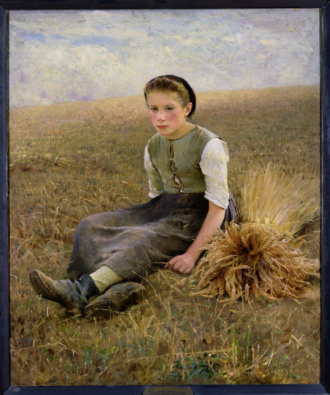 The Little Gleaner，1884年 作者 雨果·萨尔姆森（Hugo Salmson）