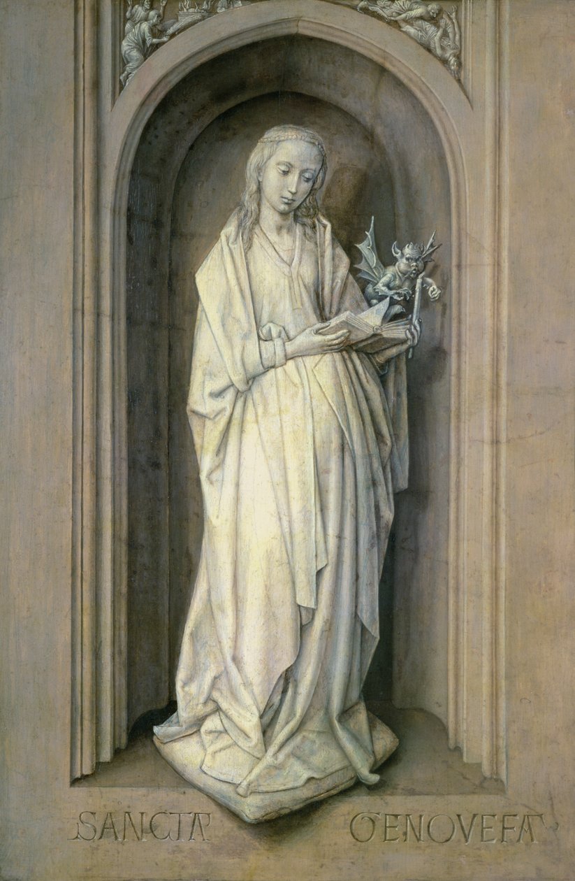 St. Genevieve（dc500），c.1479（面板） 作者 雨果范德高斯