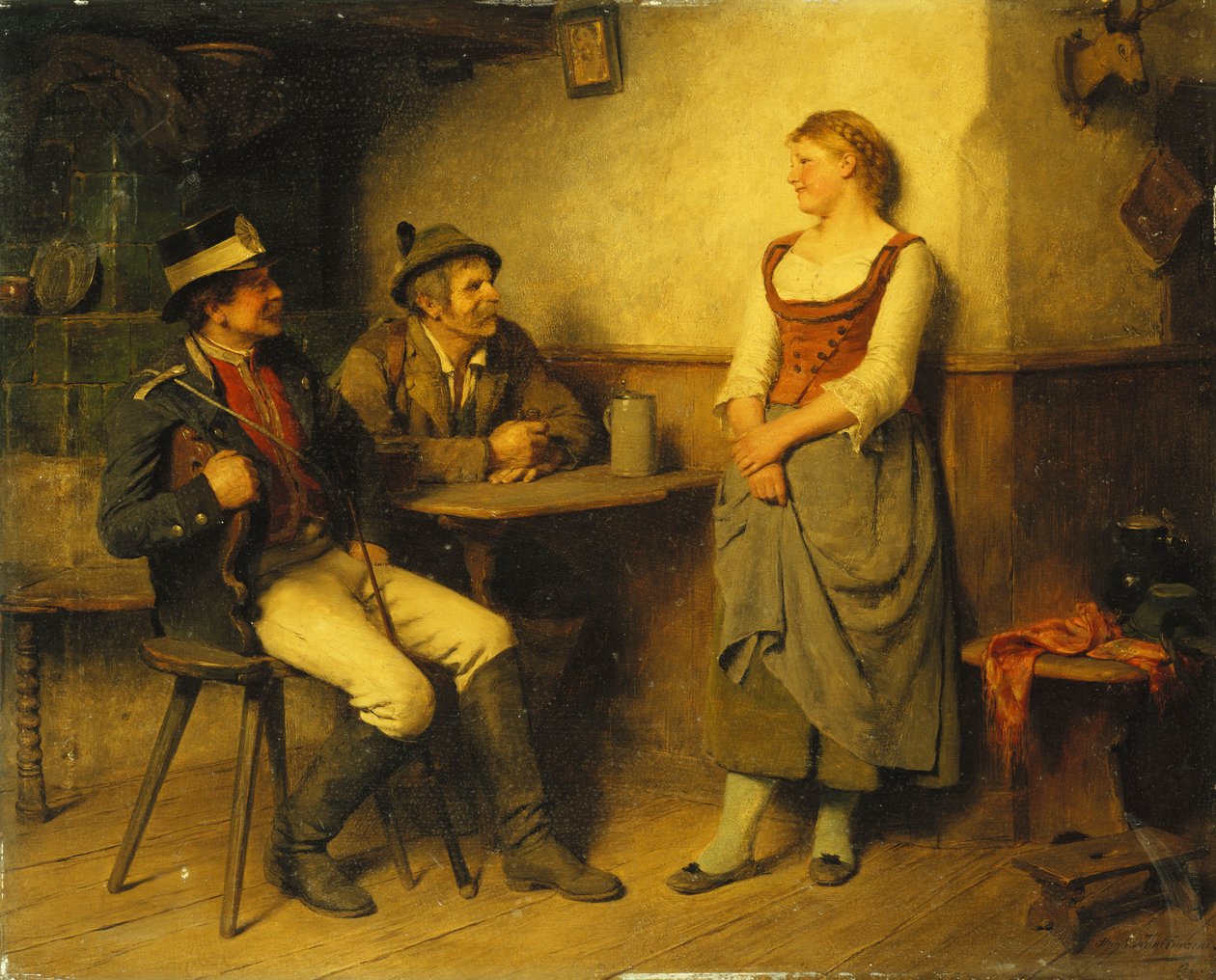 小酒馆的养护，1891年 作者 雨果·考夫曼（Hugo Kauffmann）