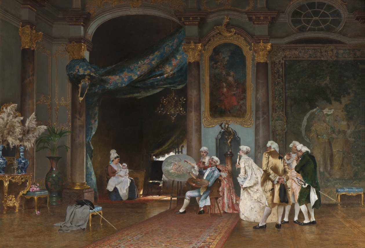 会议，1880年 作者 雨果·萨尔姆森（Hugo Salmson）