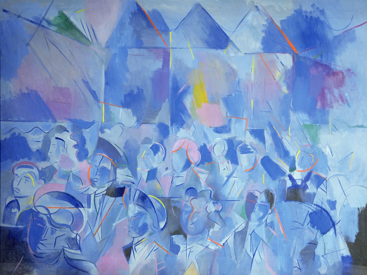 聆听英国，c.1949（布面油画） 作者 汉弗莱詹宁斯