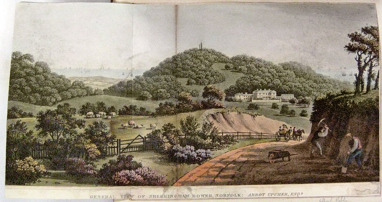 Sherringham Bower，Norfolk的全景：Abbot Upcher，c.1812 作者 汉弗莱·雷普顿