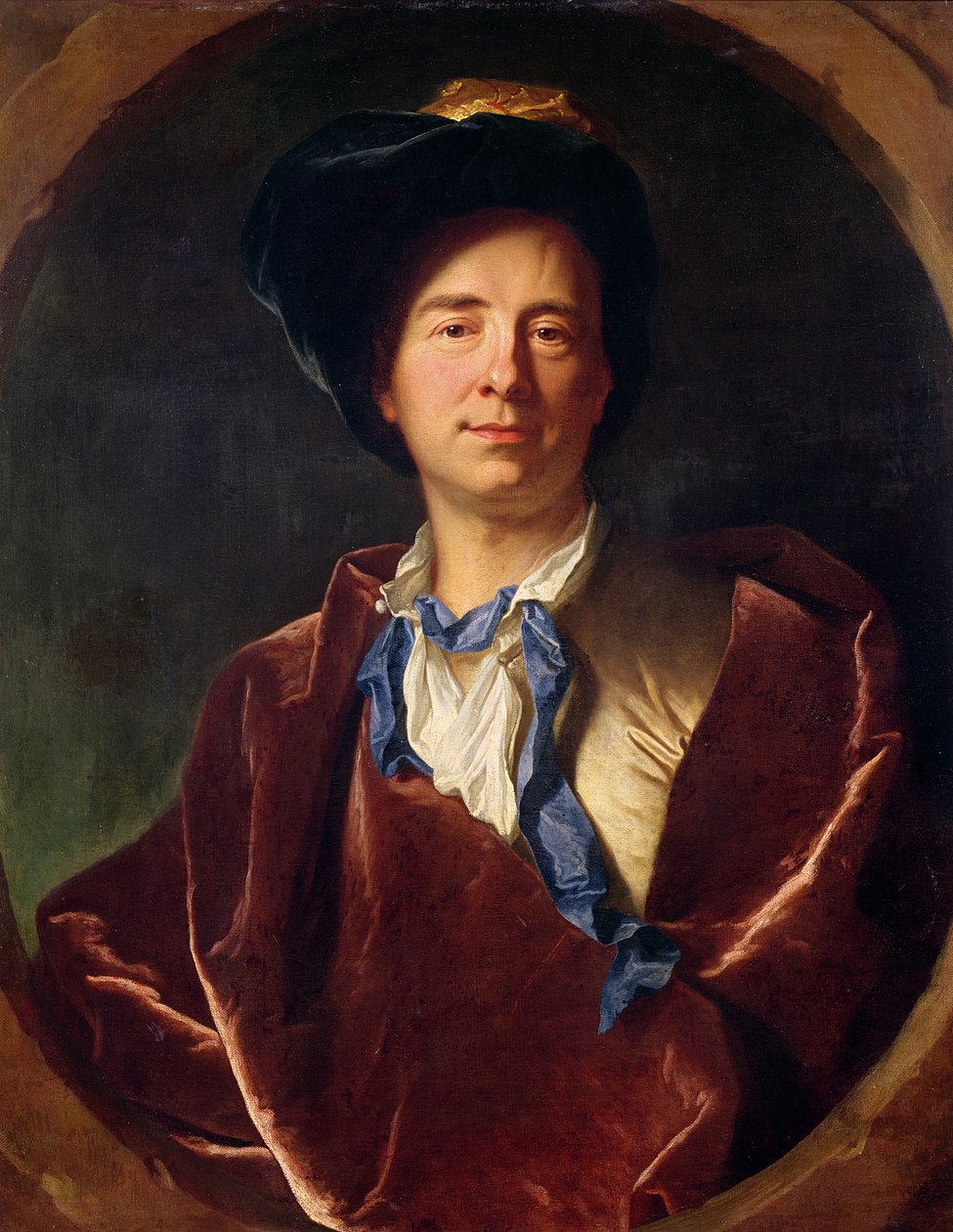 Fontenelle的Bovier伯纳德的肖像（1657-1757） 作者 风信子 Francois Rigaud