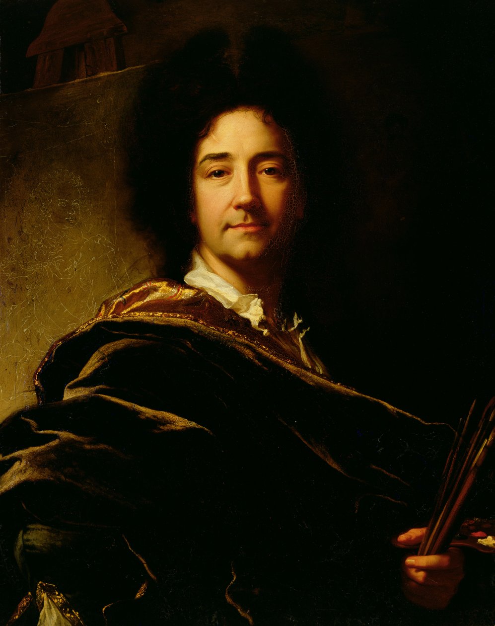 自画像，1716年 作者 风信子 Francois Rigaud