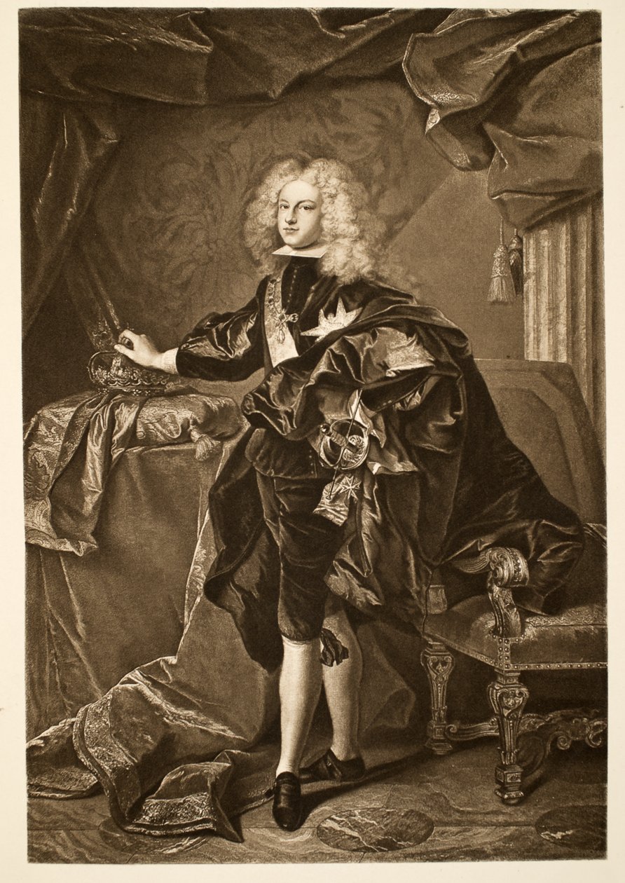 Philip V King of Spain c.1700，pub。 1902年（珂罗版） 作者 风信子 Francois Rigaud