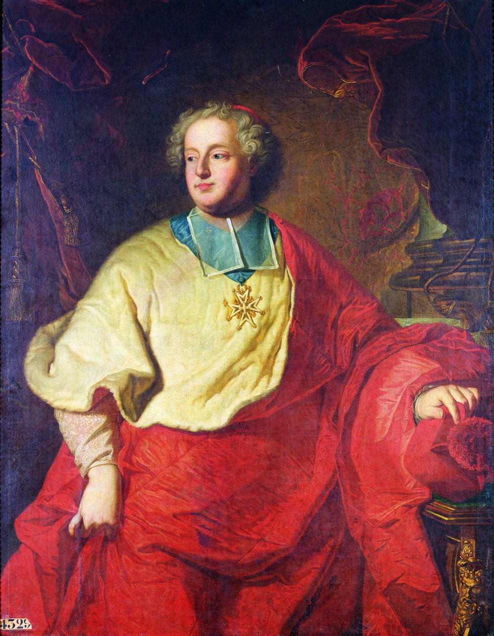 Rohan（1673-1749）斯特拉斯堡主教的Armand Gaston Maximilian的肖像 作者 风信子 Francois Rigaud