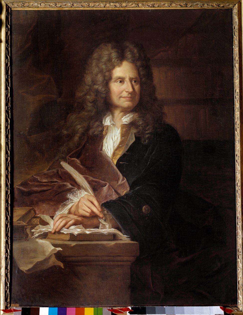 Nicolas Boileau (1636 - 1711) dit Boileau Despreaux (Boileau-Despreaux)，法国作家的肖像 - Hyacinthe Rigaud (1659-1743) 工作室的绘画 作者 Hyacinthe（Rigaud的工作室）
