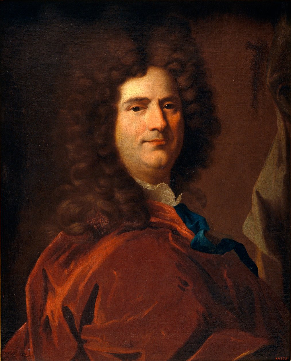 Autoportrait - 自画像 - Hyacinthe Francois Honore Rigaud（1659-1743）的画作 - 约 1705 - 布面油画 - 65,5x53,5 - 巴塞罗那加泰罗尼亚国家艺术博物馆 作者 风信子 Francois Rigaud