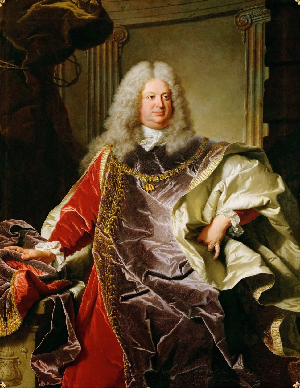 巴洛克风格：Philippe Louis, comte de Sinzendorf Neubourg - Portrait of Count Philipp Ludwig Wenzel von Sinzendorf (1671-1742) par Rigaud, Hyacinthe Francois Honore (1659-1743) 作者 风信子 Francois Rigaud