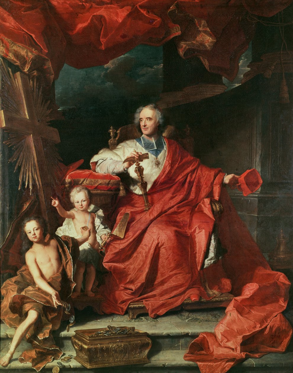 红衣主教（1643-1715）开启&39;圣门&39;，1708年 作者 风信子 Francois Rigaud