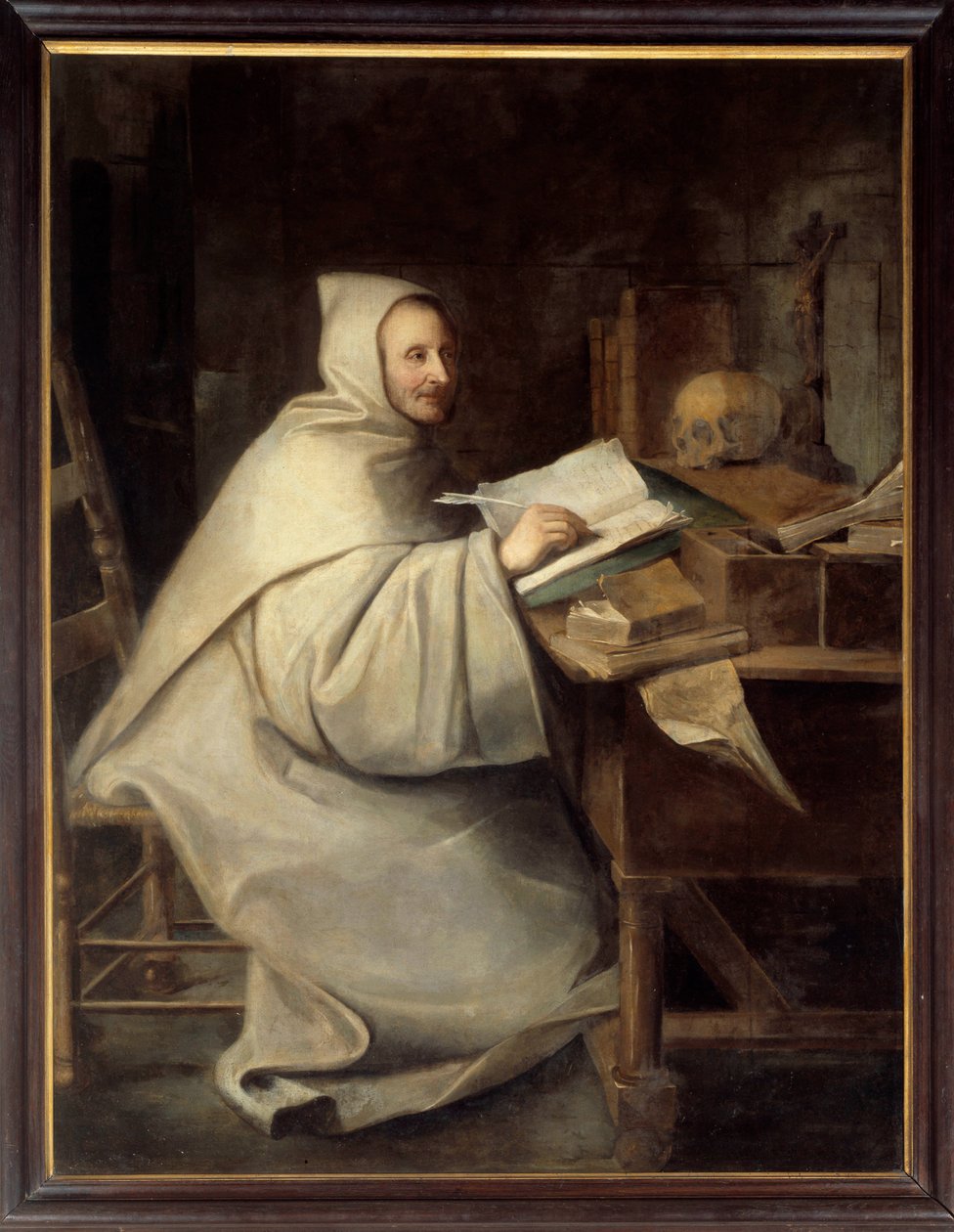 Trappe修道院院长Armand Jean Le Bouthillier de Rance（1626 - 1700）的全身画像。海辛特-里戈（1659-1743）的画作 作者 风信子 Francois Rigaud