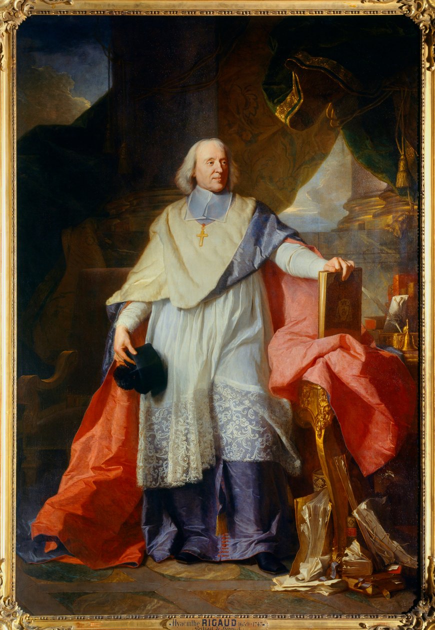 雅克-贝尼涅(Jacques Benigne)-博苏埃(1627-1704)的全身画像，eveque de Meaux 画家：Hyacinthe Rigaud (1659-1743) 1702年的太阳。2,40 x 1,65 m 作者 风信子 Francois Rigaud