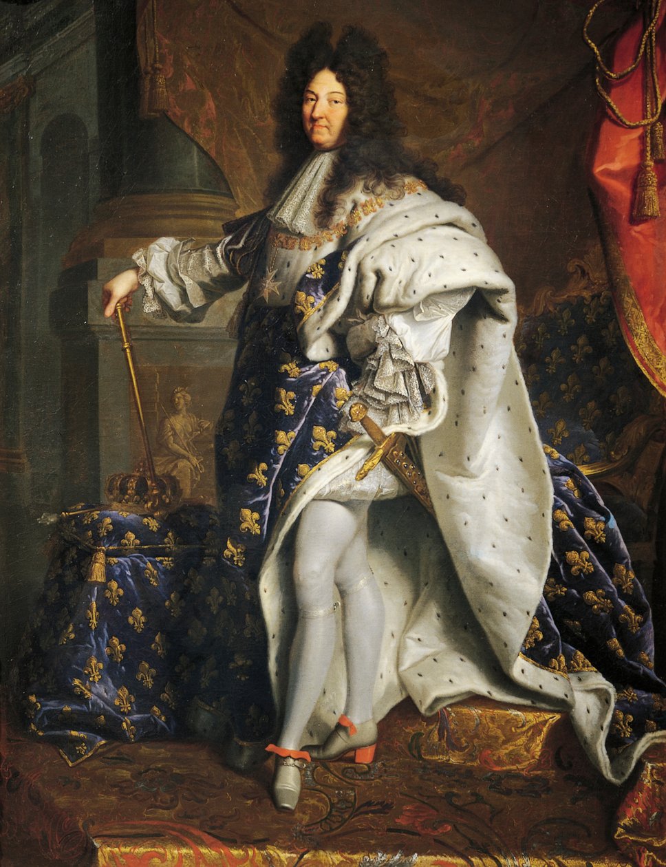 法国路易十四，又称路易大帝或太阳王（1638-1715）的画像，由扬辛特-里戈（1659-1743）绘制 作者 风信子 Francois Rigaud
