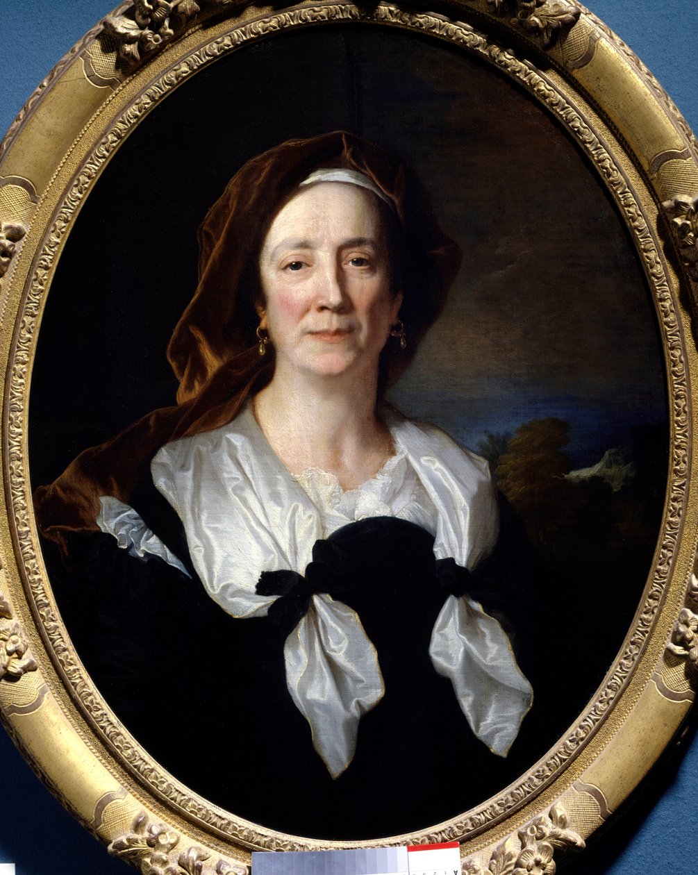 玛丽塞尔的肖像，艺术家的母亲画作 Hyacinthe Rigaud (1659-1743) 1695 年 0,79x0,61 m Taon，Fontaine Henry 城堡。 作者 风信子 Francois Rigaud