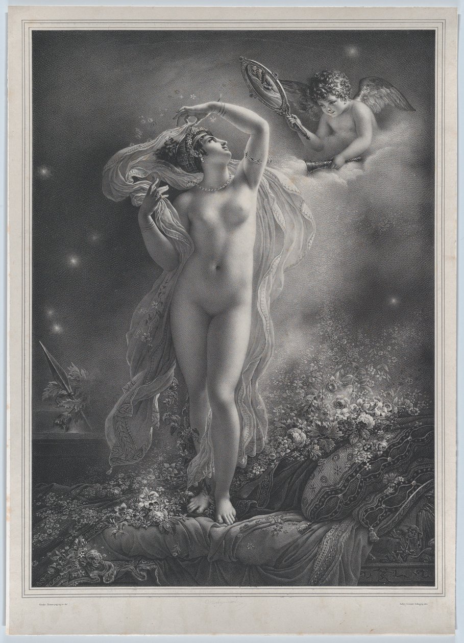 Danaë, 1824. 作者 Hyacinthe Louis Victor Jean Baptiste Aubry Lecomte