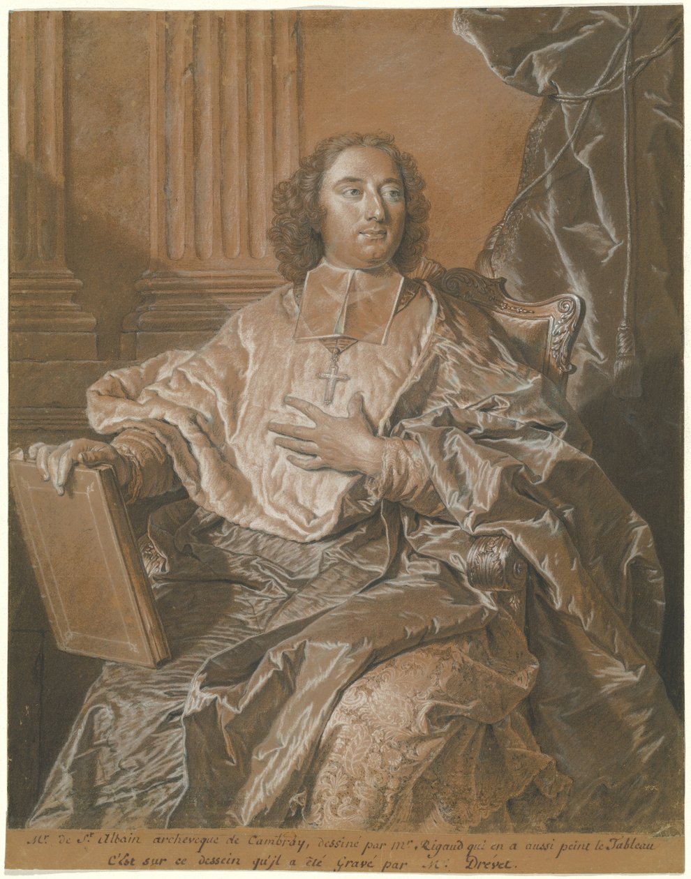 康布雷大主教夏尔-德-阿尔宾（Monseigneur Charles de Saint-Albin）。 作者 Hyacinthe Rigaud
