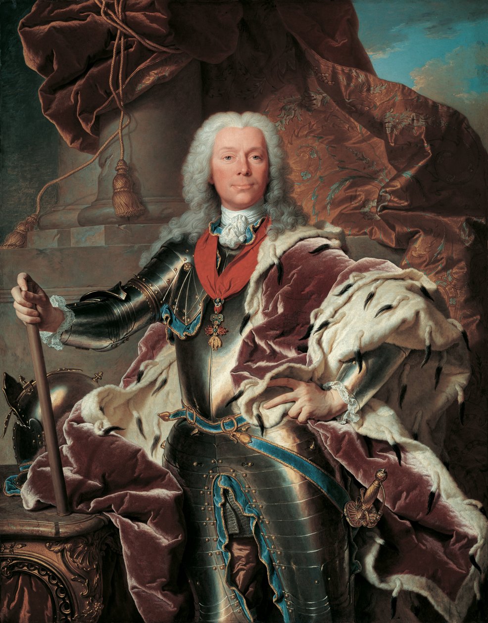 约瑟夫-文泽尔一世-冯-列支敦士登亲王肖像（1696-1772 年） 作者 Hyacinthe Rigaud