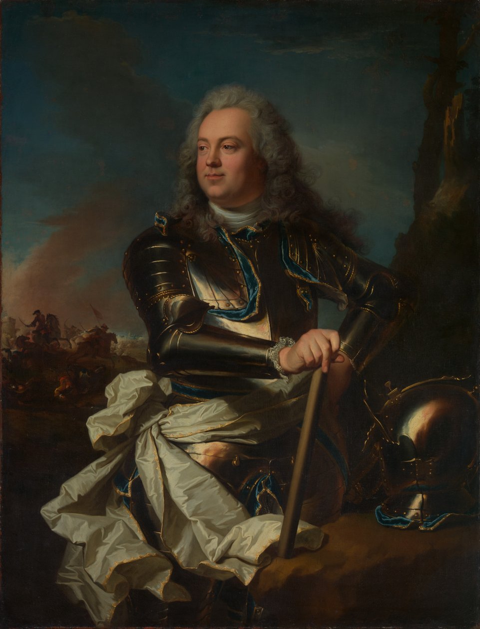 一位将军的画像，约1710年。 作者 Hyacinthe Rigaud